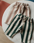 GOTS Organic Lounge Pants - Caramel Striped