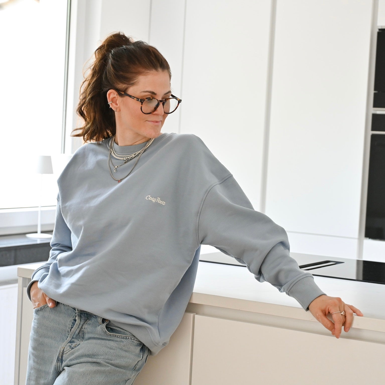 Family Sweatshirt -  MUM - Dusty Blue - Forever Bonded