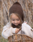 Organic Knit Balaclava - Chocolate Brown