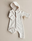 Organic Fleece Overall - Light Beige Melange