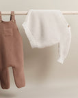 Organic Knit Dungarees - Walnut - S A L E