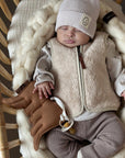Organic Teddy Vest - Cream