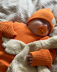 GOTS Organic Oversize Knit Pulli - Pumpkin Orange