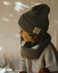 Organic Knit Set - Beanie & Scarf - Khaki