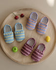Vegan Shoes - Sunset Sorbet (lavender/orange striped)