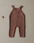 Organic Knit Dungarees - Walnut - S A L E