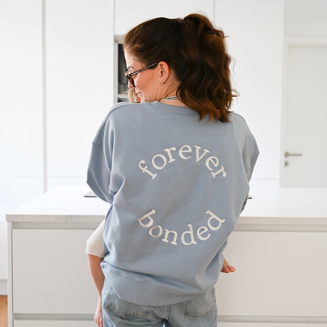 Family Sweatshirt -  MUM - Dusty Blue - Forever Bonded