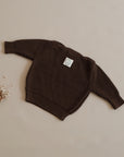Organic Oversize Knit Pulli - Chocolate