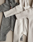Organic Fleece Overall - Taupe Melange