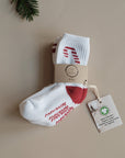 Organic Christmas Socks Red - 2 Pack