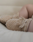 Organic Teddy Booties - Cream