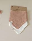 Organic Muslin Bibs - Walnut/Sand