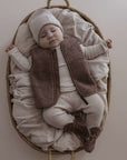 Organic Teddy Vest - Mocha - SALE