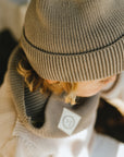 Organic Knit Set - Beanie & Scarf - Khaki