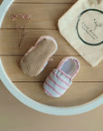 Vegan Shoes - Pink Striped