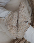 Organic Teddy Booties - Cream - SALE