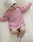 Organic Oversize Knit Pulli - Candy Pink