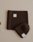 Organic Knit Scarf - Chocolate