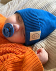 GOTS Organic Knit Beanie - Blueberry Blue