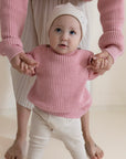 Organic Oversize Knit Pulli - Candy Pink