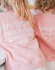 Family Sweatshirt - Dusty Rose - Love Grows