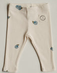 GOTS Organic Rib Leggings - Blueberry