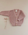 GOTS Organic Knit Cardigan - Dusty Rose - SALE