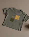 Organic Oversize Shirt - Khaki with Lemon Print