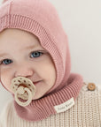 Organic Knit Balaclava - Dusty Rose