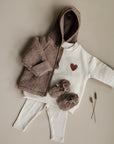 Organic Teddy Booties - Mocha