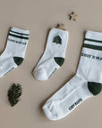Organic Christmas Socks Green - 2 Pack