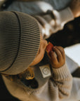 Organic Knit Set - Beanie & Scarf - Khaki