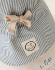 Organic Sun Hat - Blue Striped - UPF50+