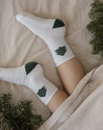 Organic Christmas Socks Green - 2 Pack
