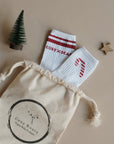 Organic Christmas Socks Red - 2 Pack