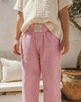 Organic Lounge Pants - Pink Striped