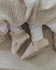 Organic Teddy Booties - Cream