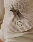 GOTS Organic Sun Hat - Caramel Striped - UPF50+