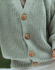 GOTS Organic Knit Cardigan - Seagrass - SALE