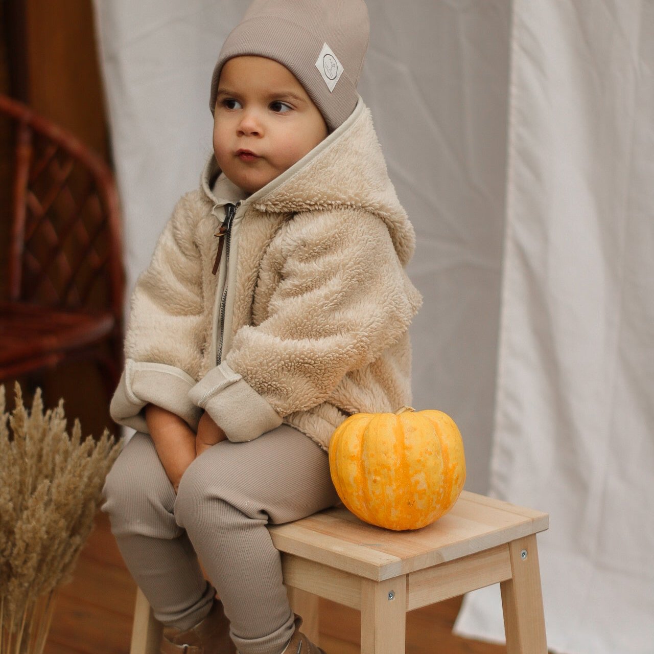 Organic Teddy Jacket - Cream