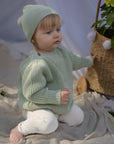 Organic Oversize Knit Pulli - Seagrass