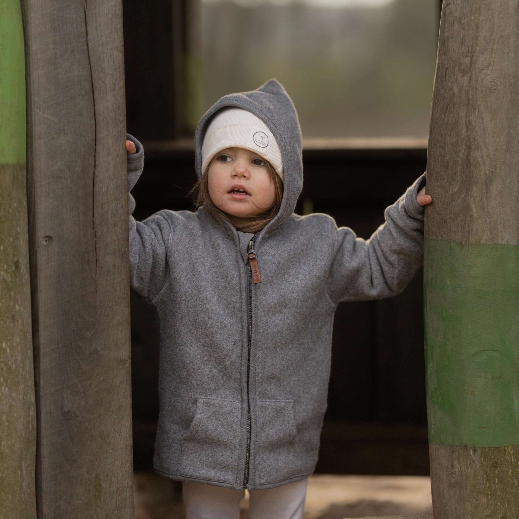 Organic Fleece Jacket - Dark Grey Melange
