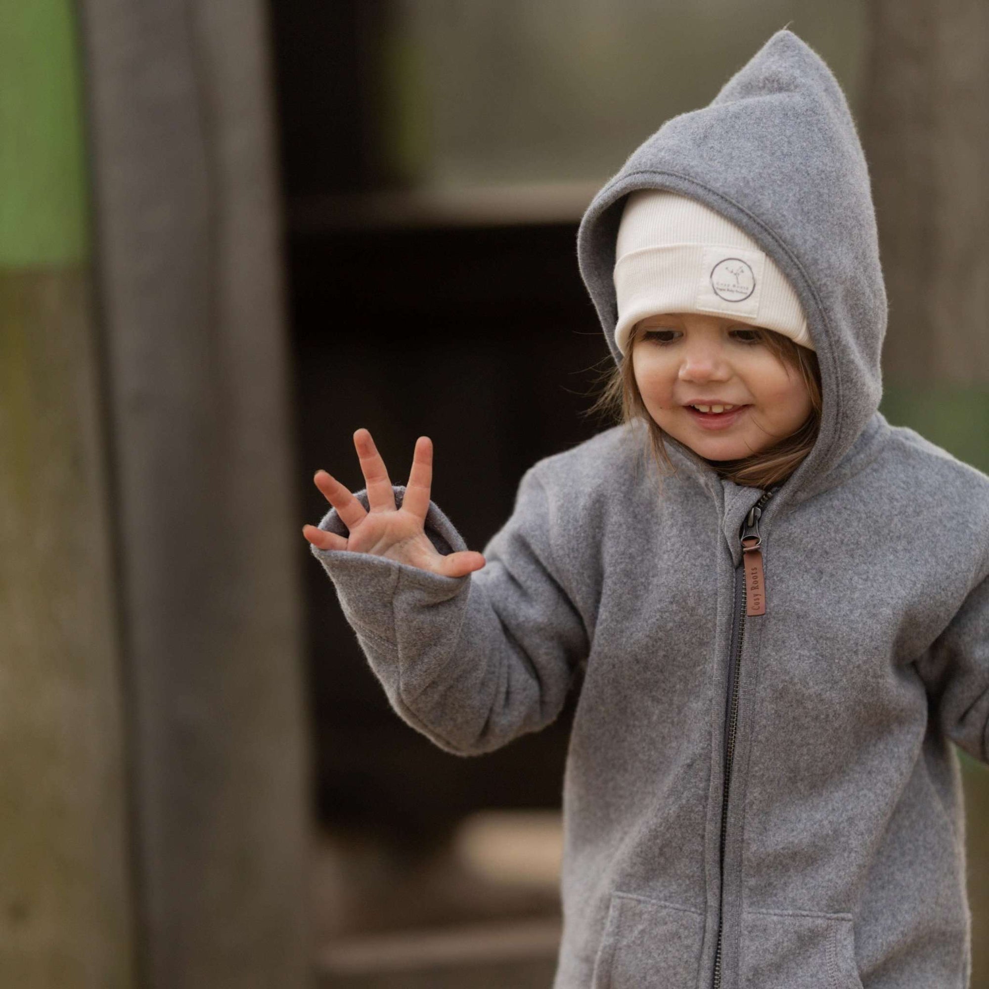 Organic Fleece Jacket - Dark Grey Melange