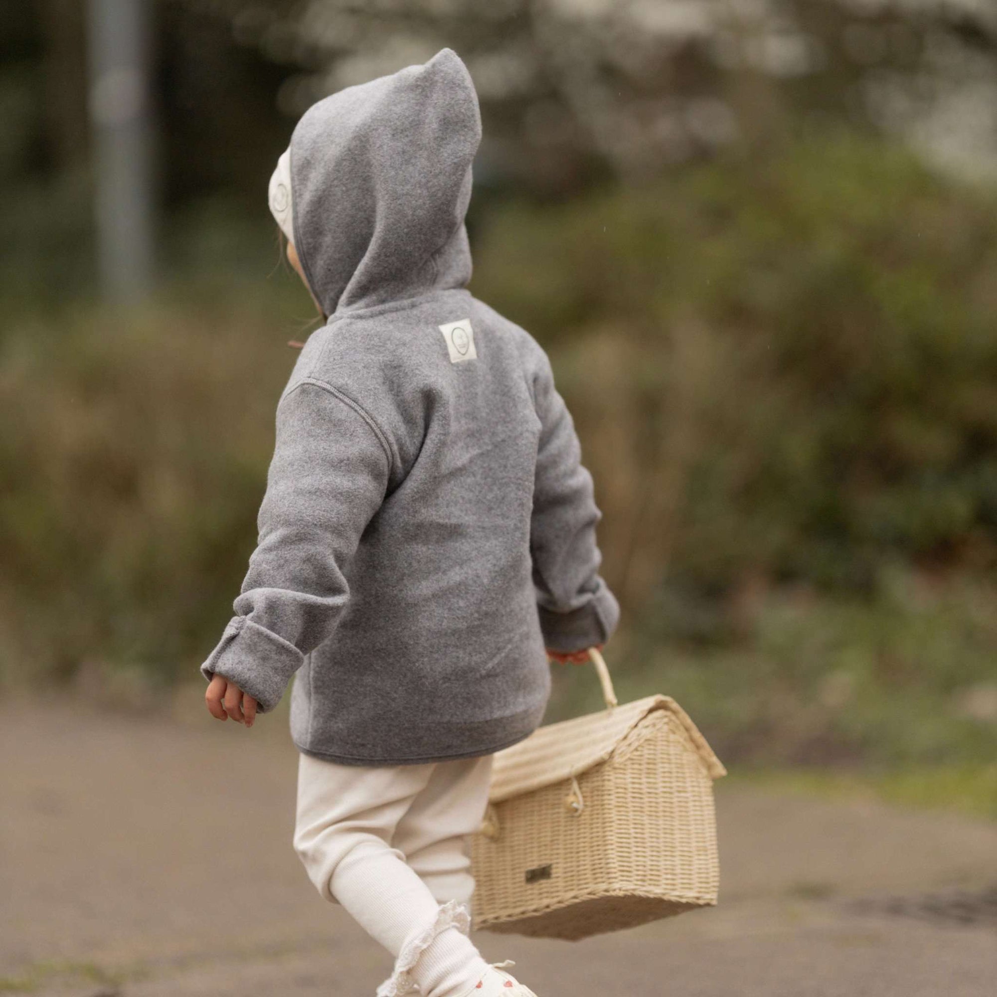 Organic Fleece Jacket - Dark Grey Melange