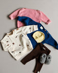 GOTS Organic Oversize Knit Pulli - Blueberry Blue