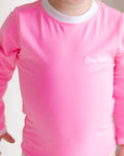 Sustainable UV Longsleeved Bathing Suit - Bright Pink (UV STANDARD 801)