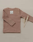 Organic Slim Longsleeve - Walnut - S A L E
