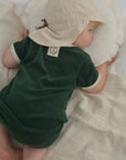 Organic Terry Onesie - Vintage Green