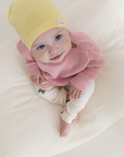 Organic Thin Knit Beanie - Lemon Tonic