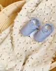 Vegan Newborn Shoes - Light Blue - S A L E (Size 17)